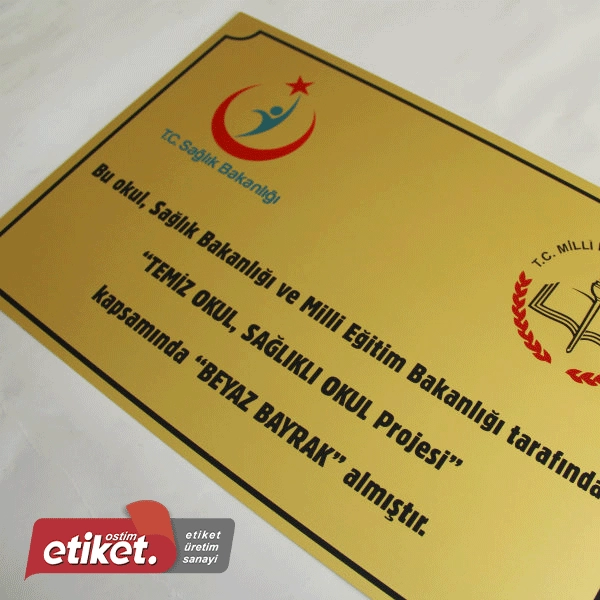 Pirinç Metal Etiket örnek çalışma 3