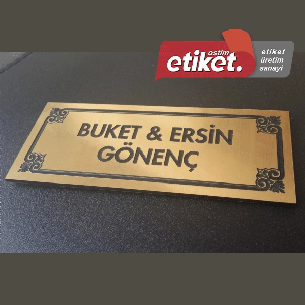 Pirinç Metal Etiket örnek çalışma 5
