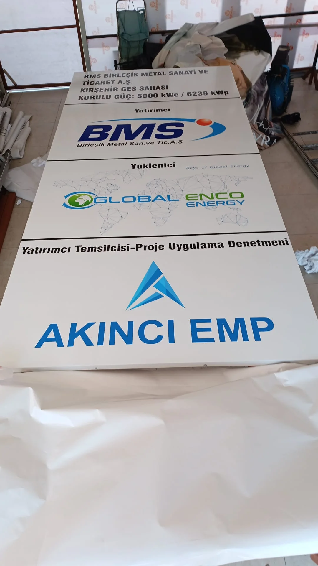 Şantiye ve İnşaat Tabela örnek çalışma 1