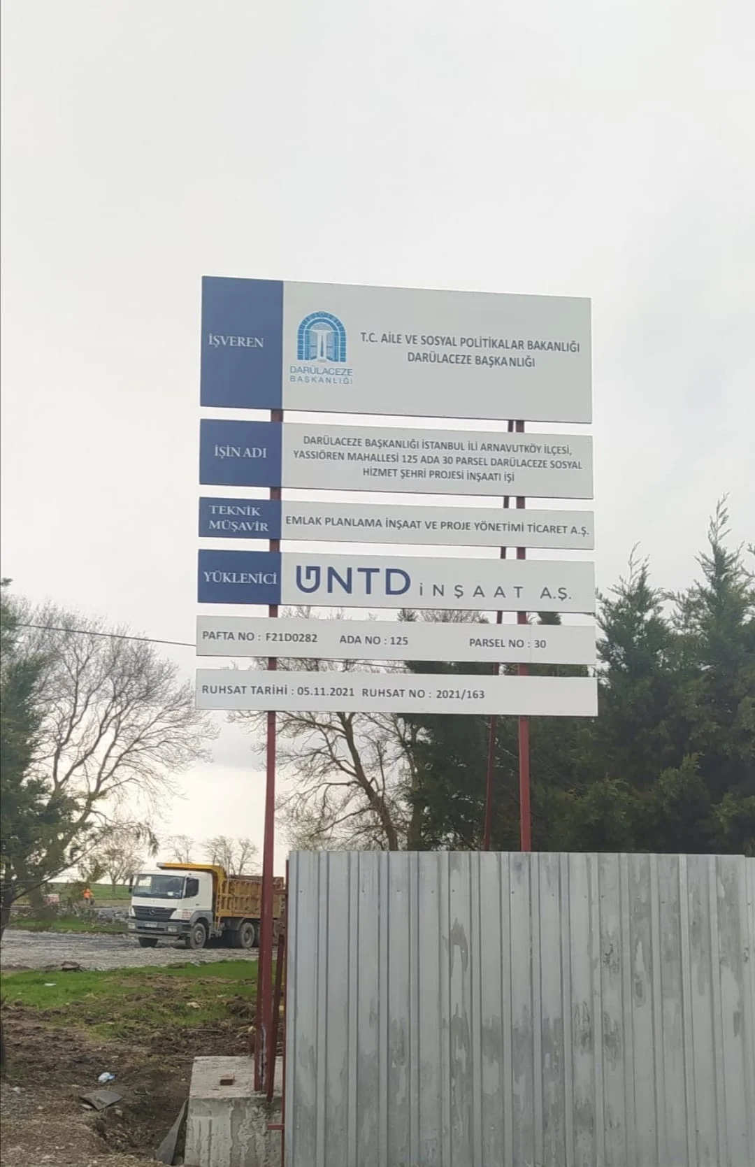 Şantiye ve İnşaat Tabela örnek çalışma 3