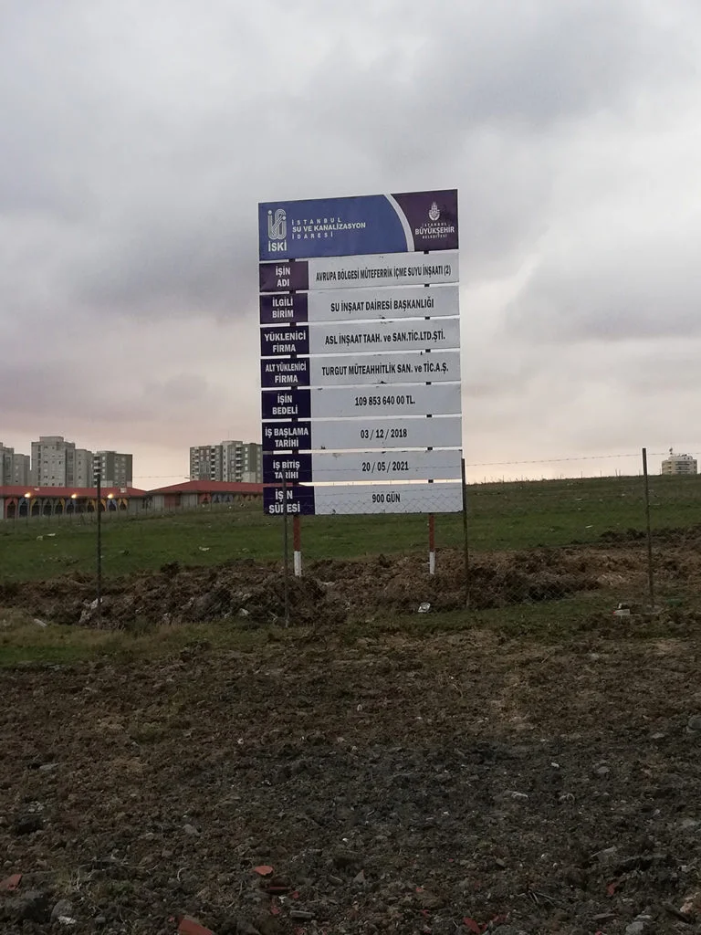 Şantiye ve İnşaat Tabela örnek çalışma 6