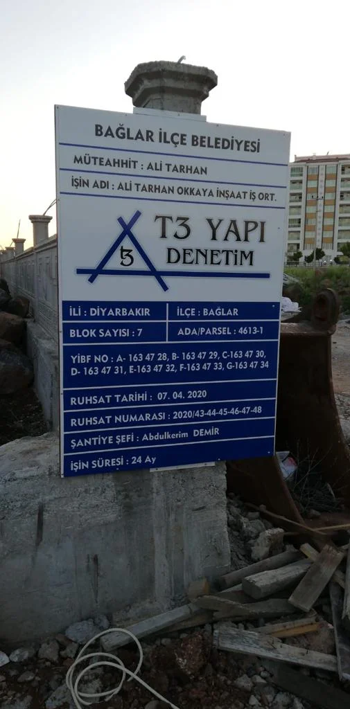 Şantiye ve İnşaat Tabela örnek çalışma 5