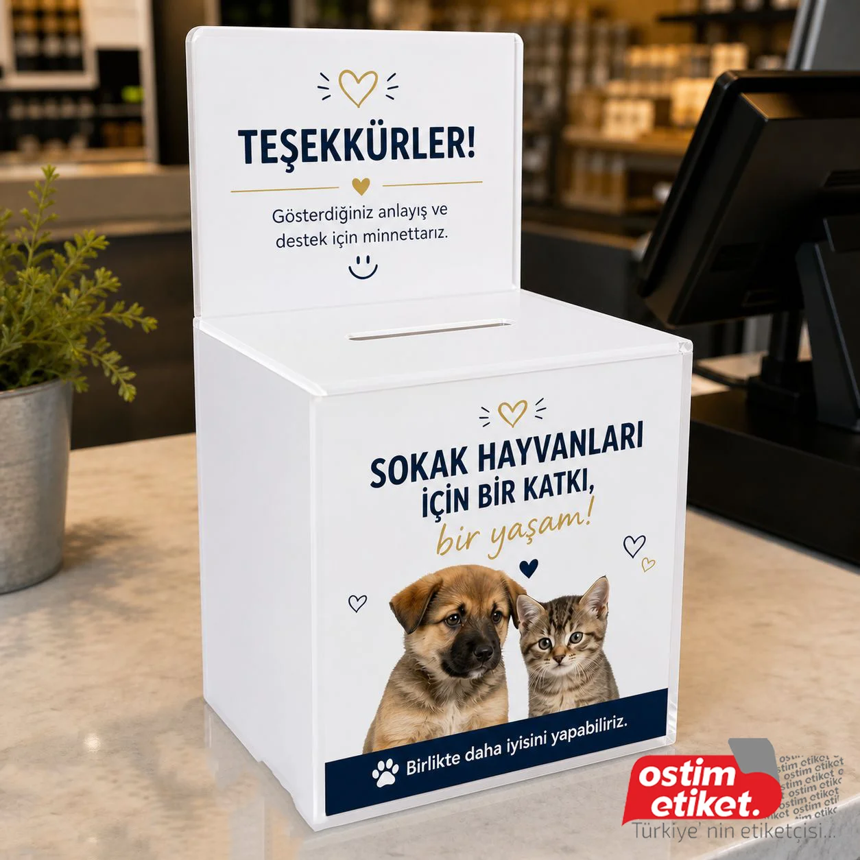 Pleksi Bahşiş Kutusu