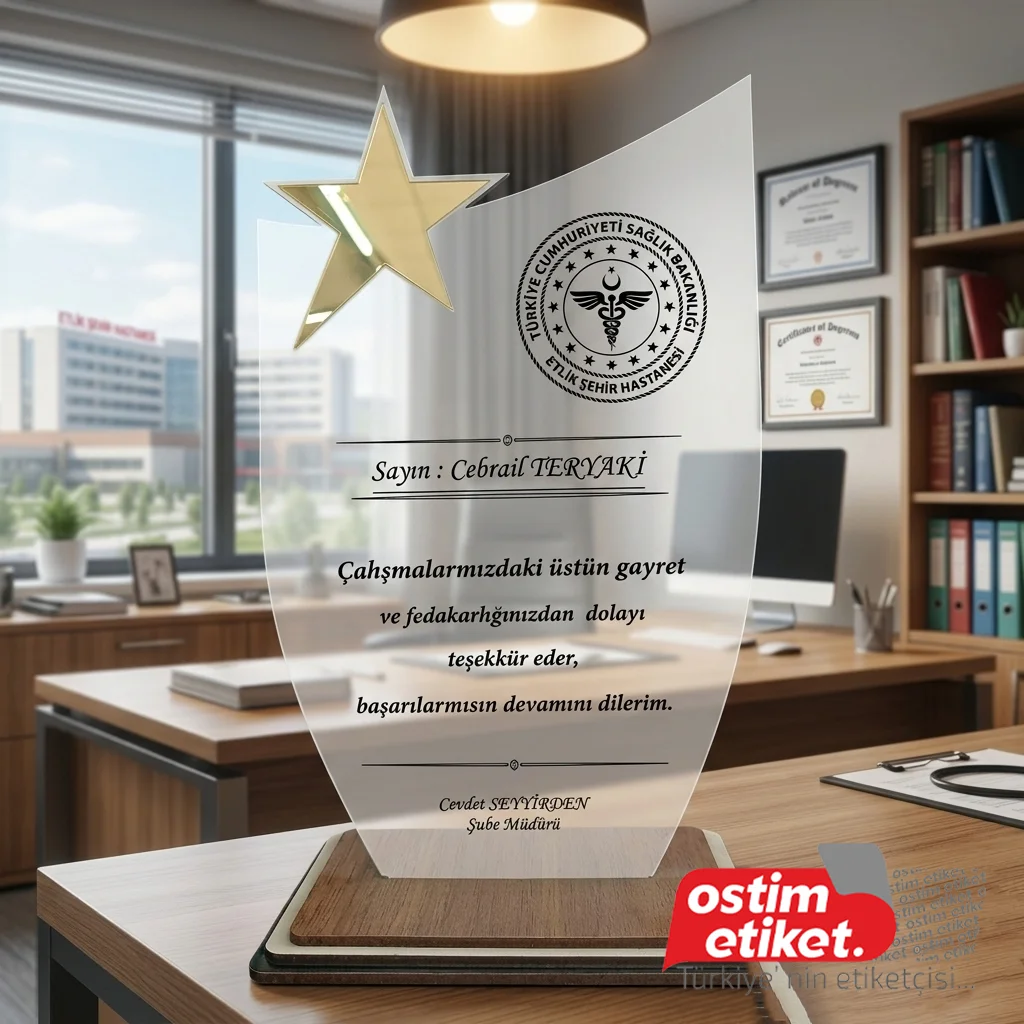 Pleksi Plaket ve Ödüller örnek çalışma 1