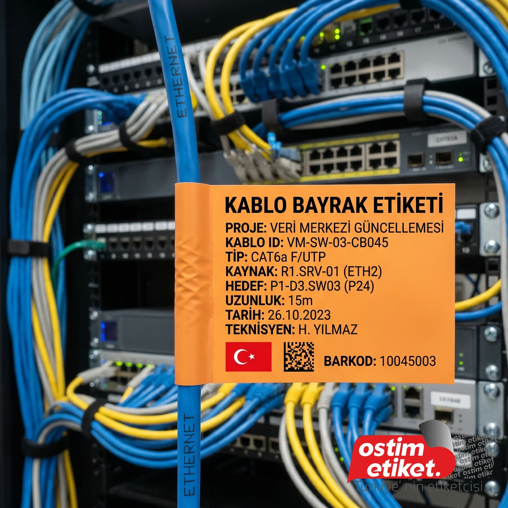 Bayrak Kablo Etiket örnek çalışma 5