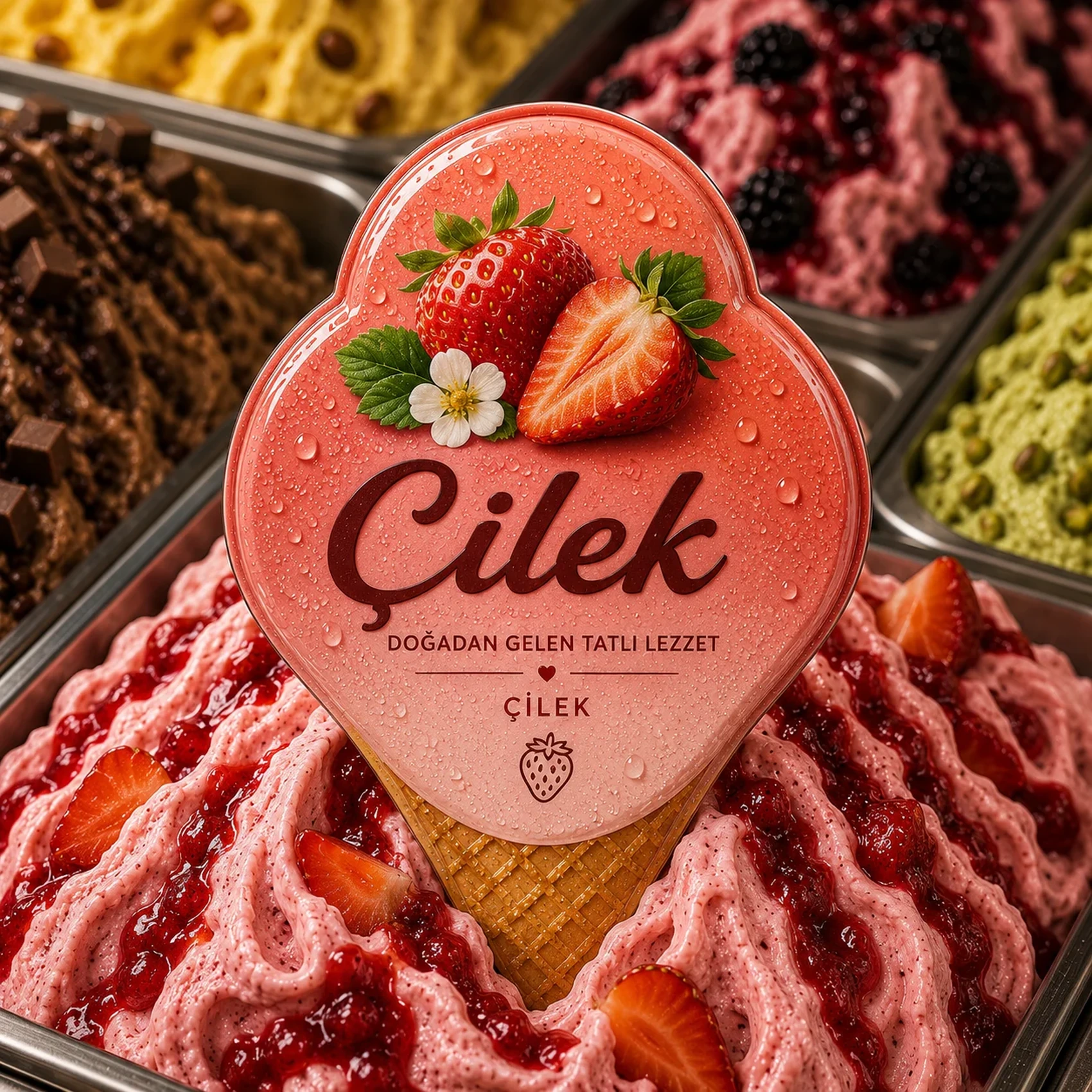 Dondurma Damla Etiket örnek çalışma 3