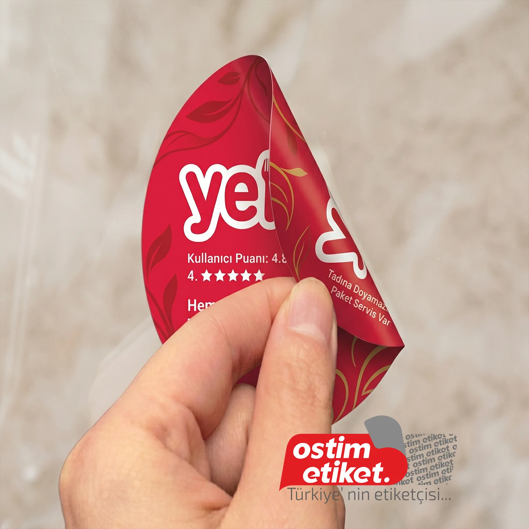Çift Yön Baskılı Etiket örnek çalışma 6