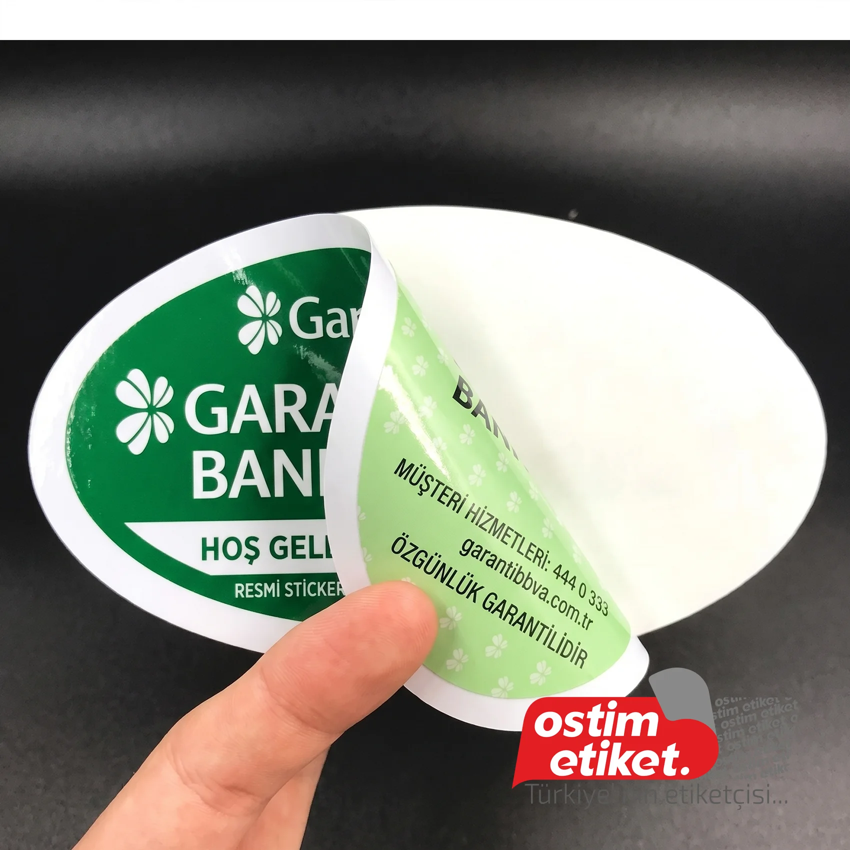Çift Yön Baskılı Etiket örnek çalışma 1