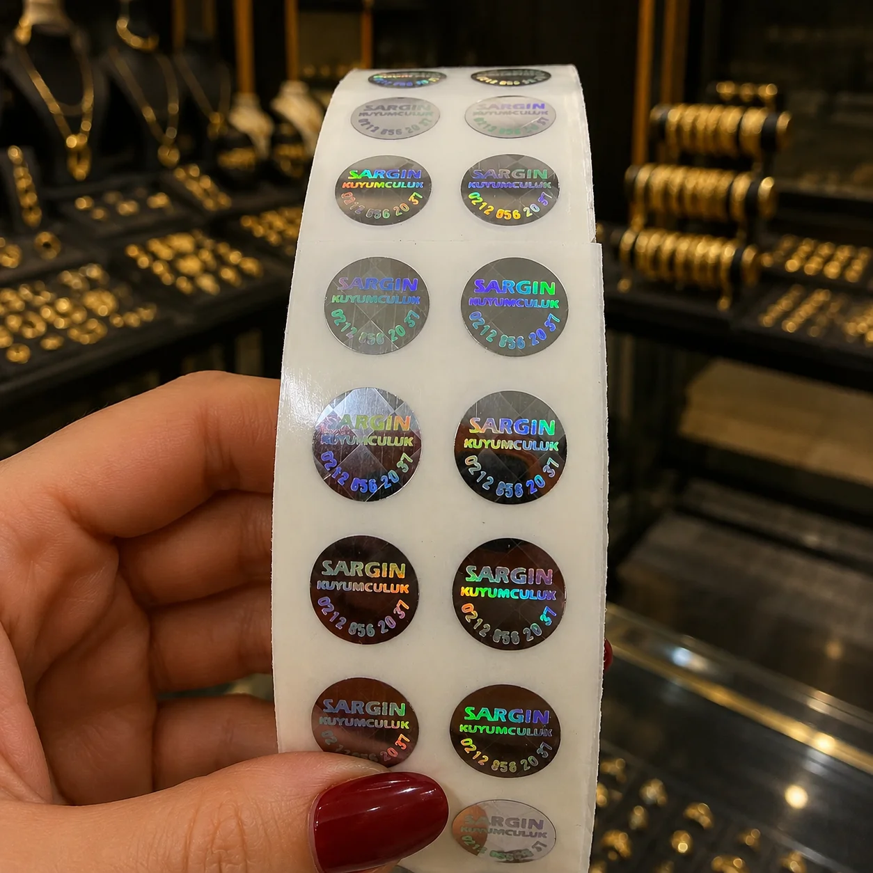 Kuyumcu Hologram Etiketi örnek çalışma 7