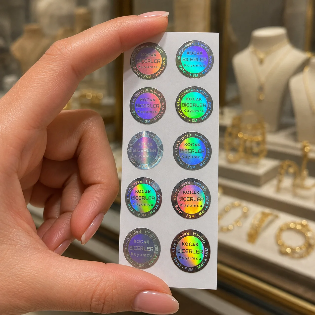 Kuyumcu Hologram Etiketi örnek çalışma 8