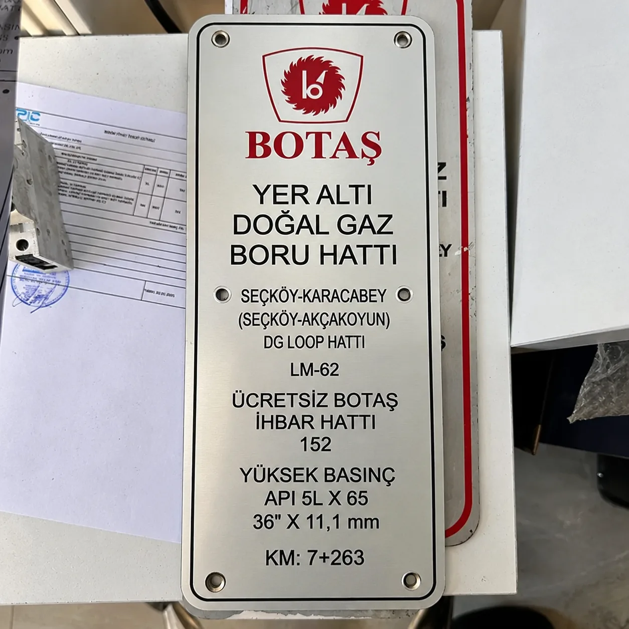 Trabzon Botaş Levha Üretimi - Görsel 4