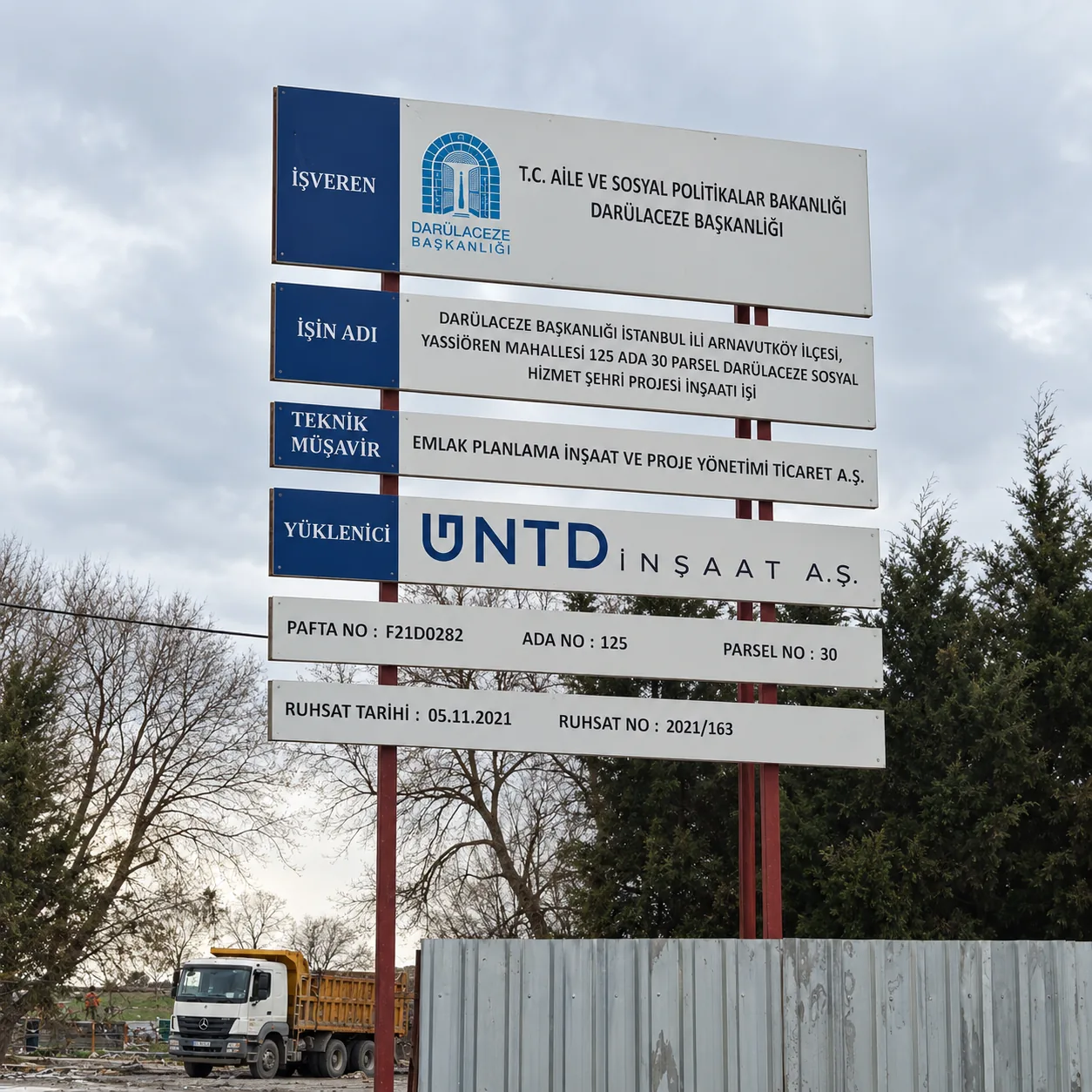 Şantiye ve İnşaat Tabela örnek çalışma 2