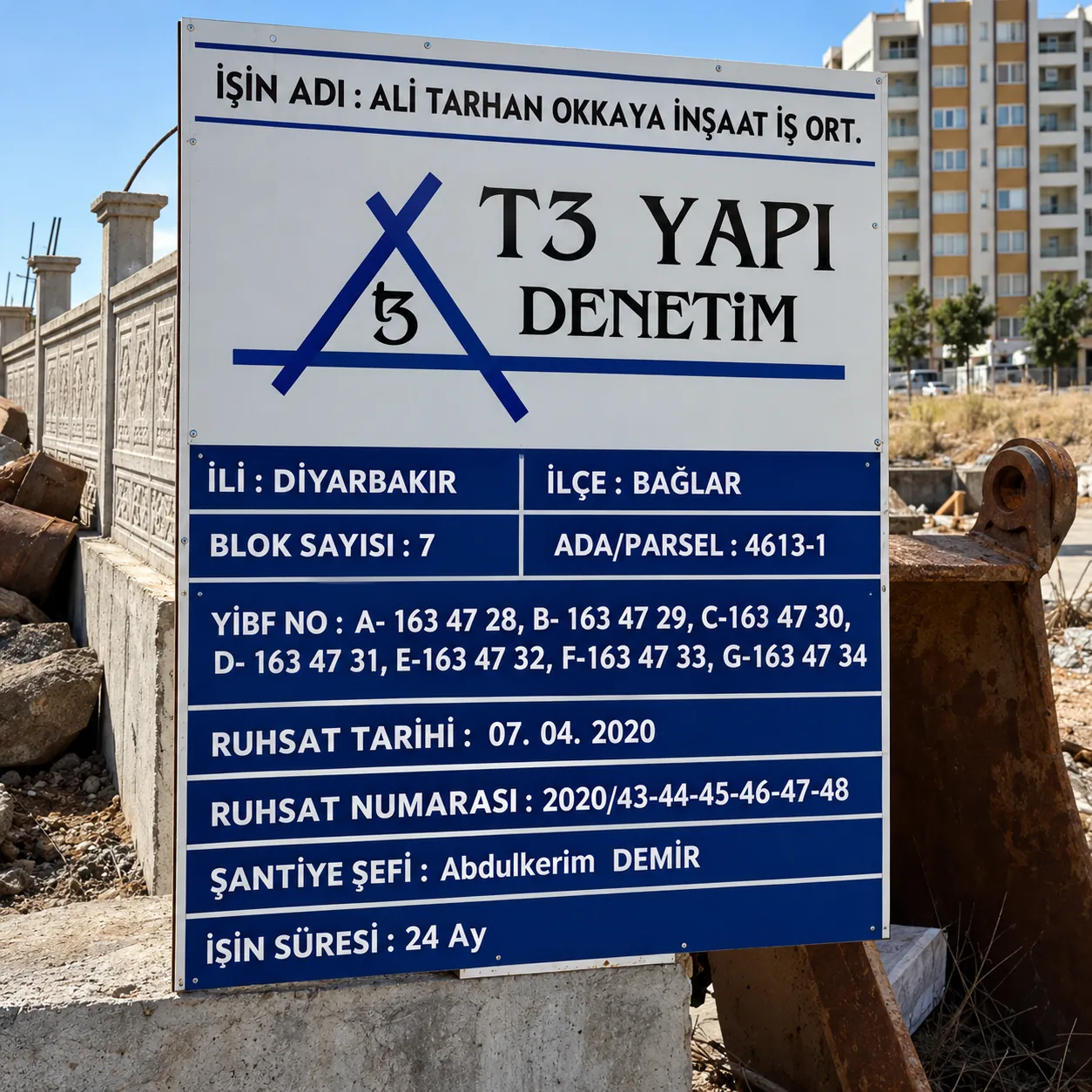 Şantiye ve İnşaat Tabela örnek çalışma 4